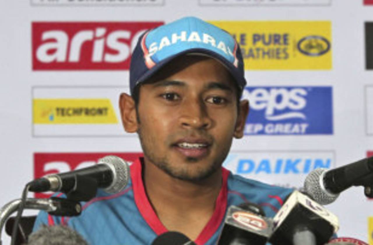 Mushfiqur Rahim at an Asia Cup press conference in Dhaka, February 23, 2014