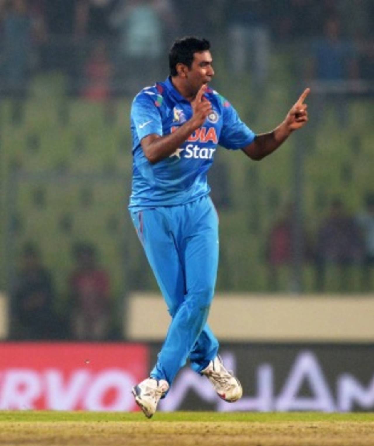 R Ashwin removed Saeed Ajmal in the last over, India v Pakistan, Asia Cup, Mirpur, March 2, 2014