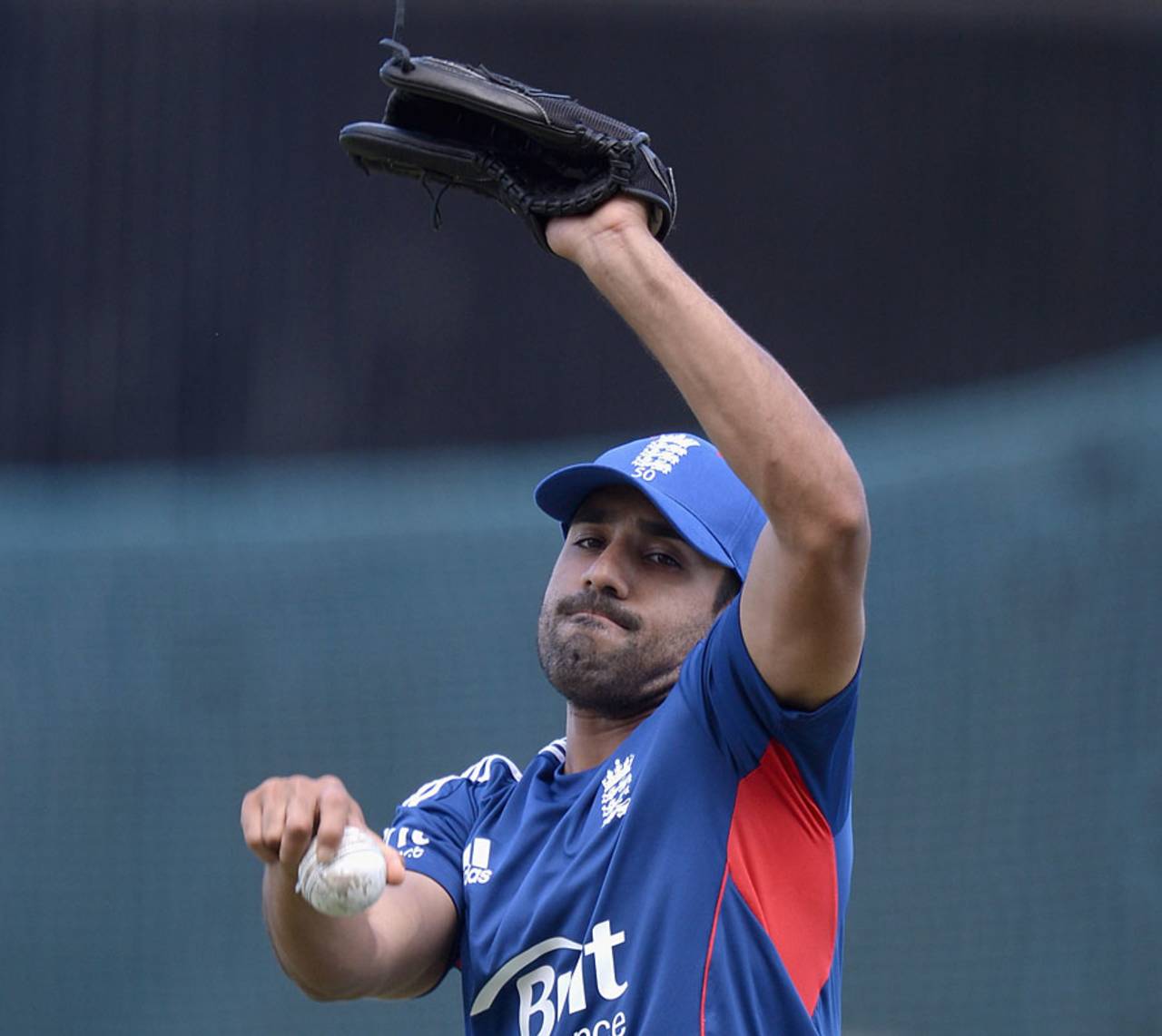 Ravi Bopara tries his hand at Sunil Narine-style bowling, North Sound, March 4, 2014