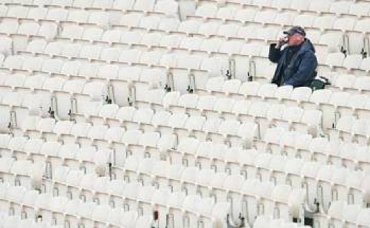 The crowd goes wild, Lancashire v Somerset, Old Trafford, April 13, 2005