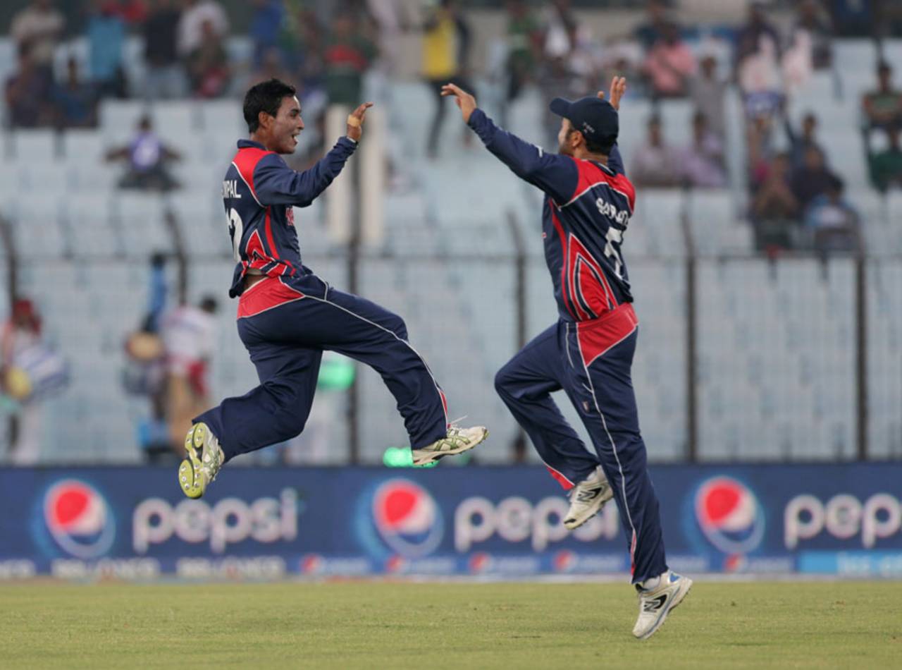 Sompal Kami picked up two wickets, Afghanistan v Nepal, World Twenty20, Group A, Chittagong, March 20, 2014