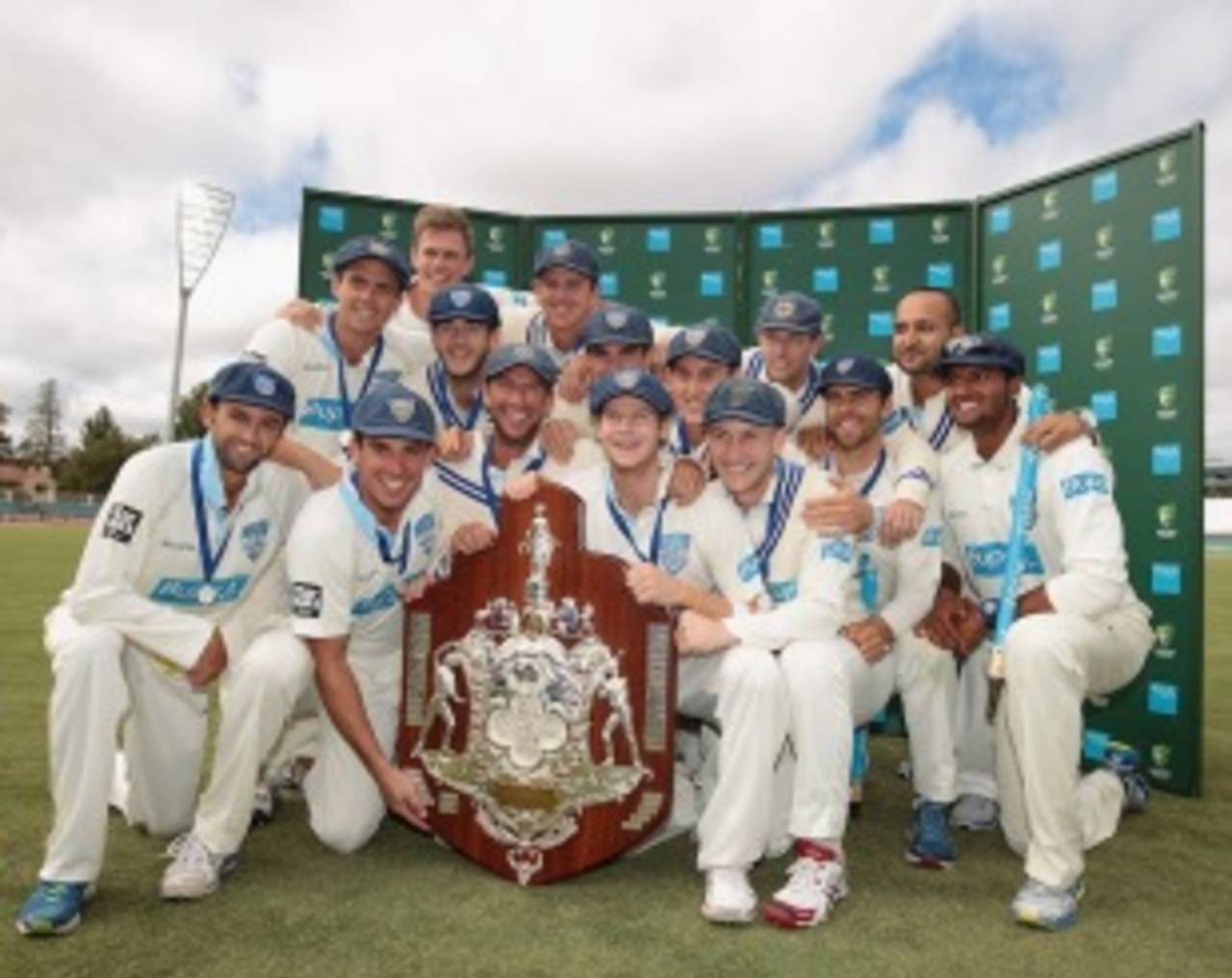 New South Wales celebrate their victory, NSW v Western Australia, Sheffield Shield final, day 5, Canberra, March 25, 2012