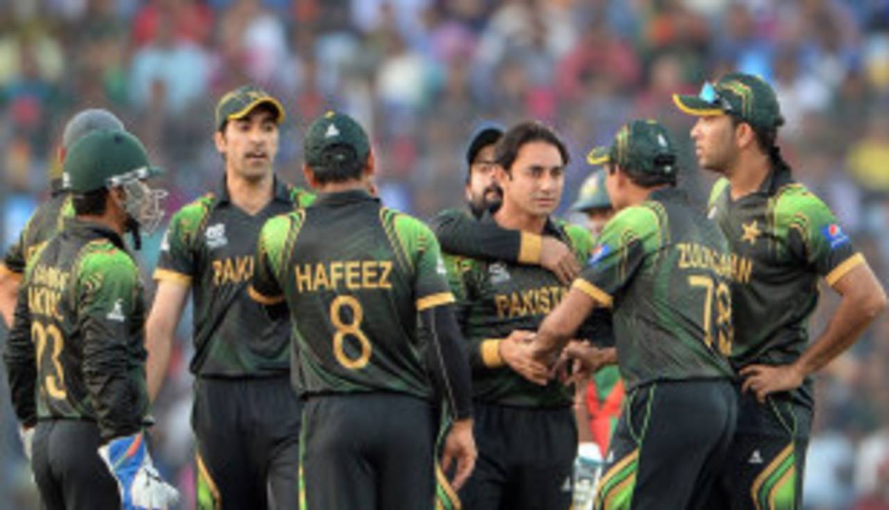 Saeed Ajmal picked up two wickets, Bangladesh v Pakistan, World Twenty20, Group 2, Mirpur, March 30, 2014