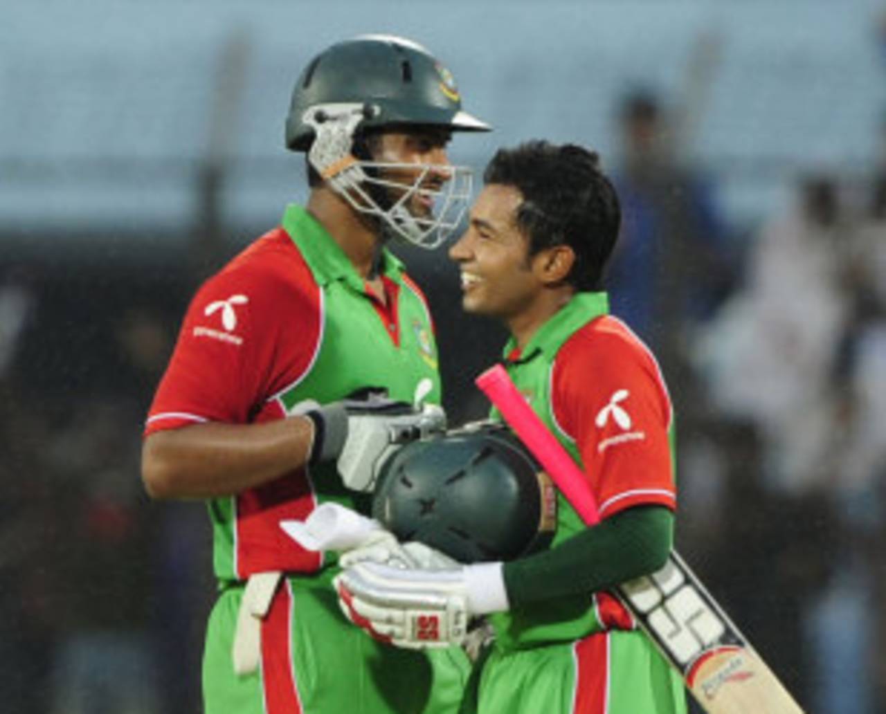 Tamim Iqbal and Mushfiqur Rahim, Bangladesh v West Indies, 2nd ODI, Mirpur, October 15, 2011
