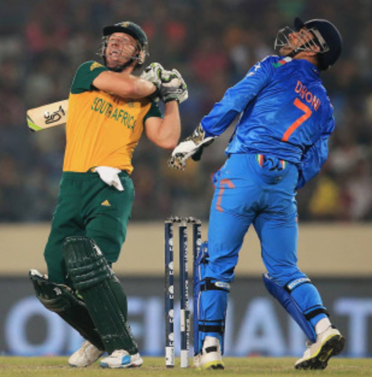 AB de Villiers deposited one of R Ashwin's poorest balls in the hands of the fielder at long leg&nbsp;&nbsp;&bull;&nbsp;&nbsp;ICC
