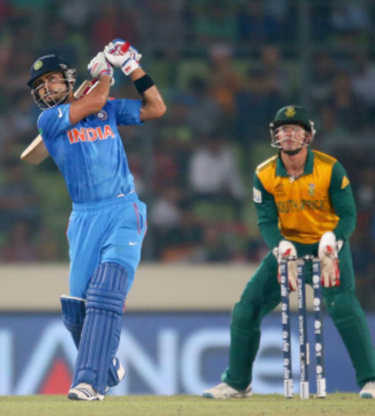 Virat Kohli tees off, India v South Africa, World T20, semi-final, Mirpur, April 4, 2014