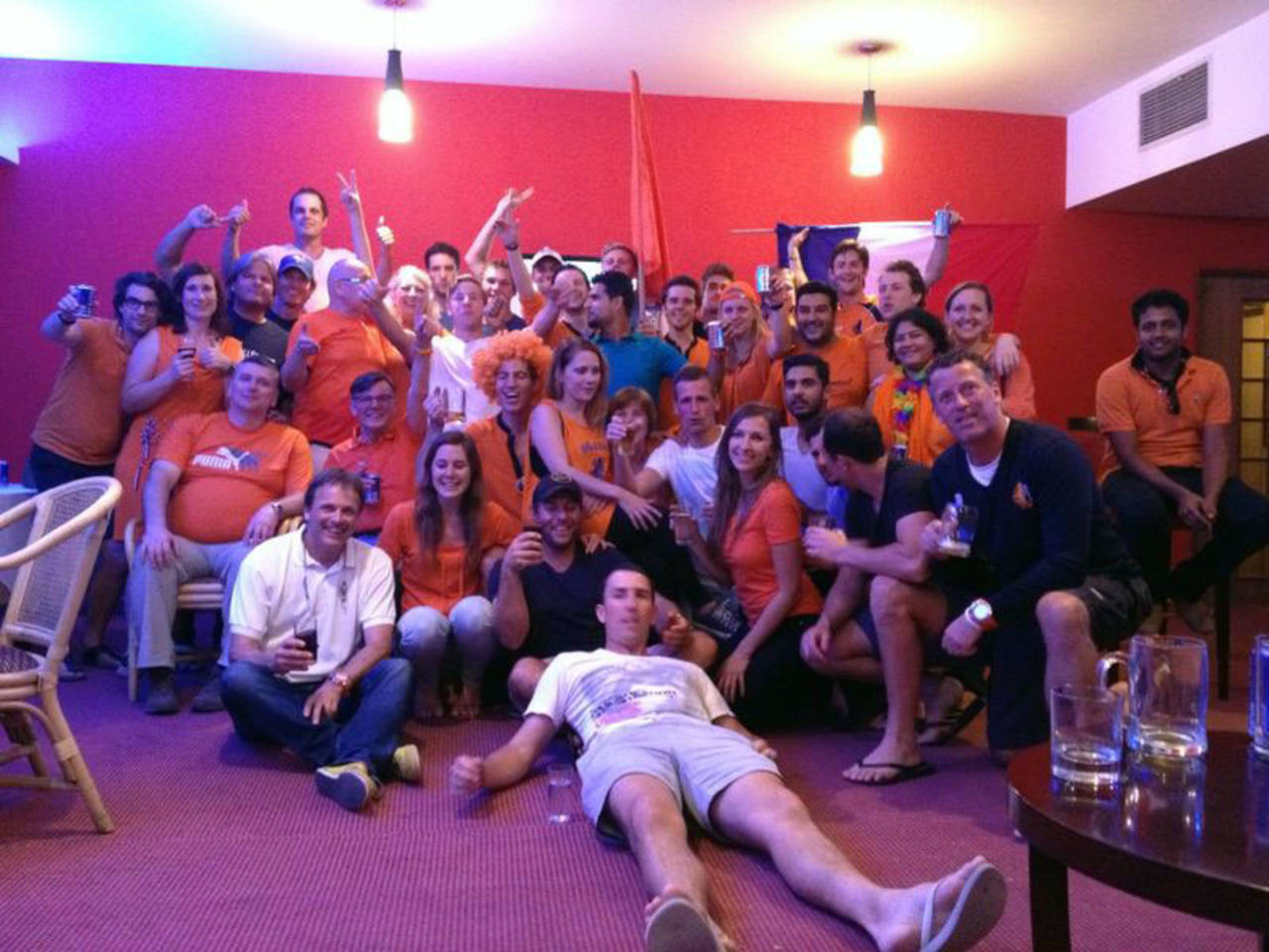 Painting the town orange: Netherlands' players and supporters celebrate the win over Ireland&nbsp;&nbsp;&bull;&nbsp;&nbsp;Anton Roux