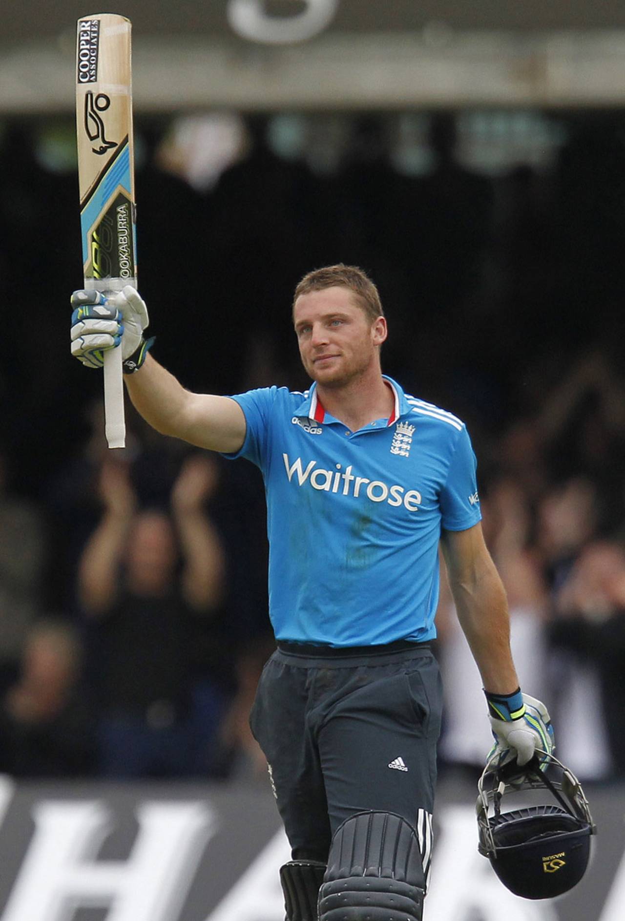 Jos Buttler reached a century off 61 balls, the fastest by an Englishman, England v Sri Lanka, 4th ODI, Lord's, May 31, 2014