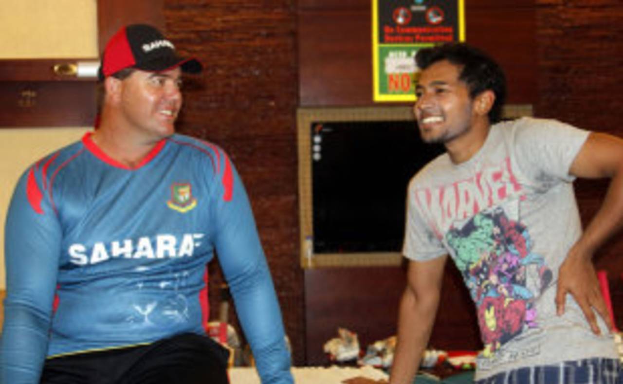 Heath Streak and Mushfiqur Rahim in conversation, Dhaka, June 3, 2014