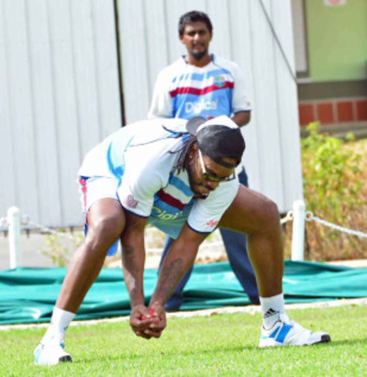 Chris Gayle participated in a few fielding drills on the final day of the preparatory camp in Barbados&nbsp;&nbsp;&bull;&nbsp;&nbsp;WICB Media