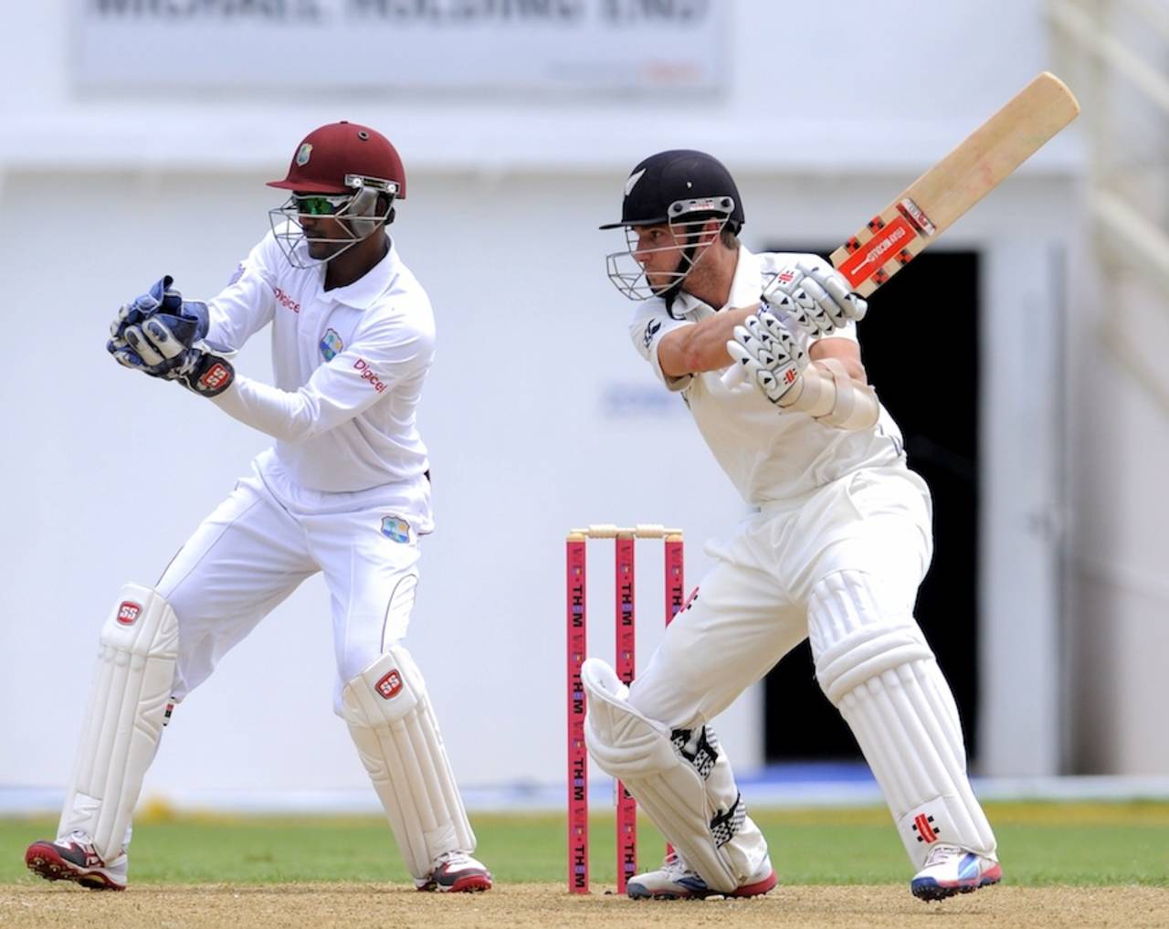 Kane Williamson cuts off the back foot, West Indies v New Zealand, 1st Test, Kingston, 1st day, June 8, 2014