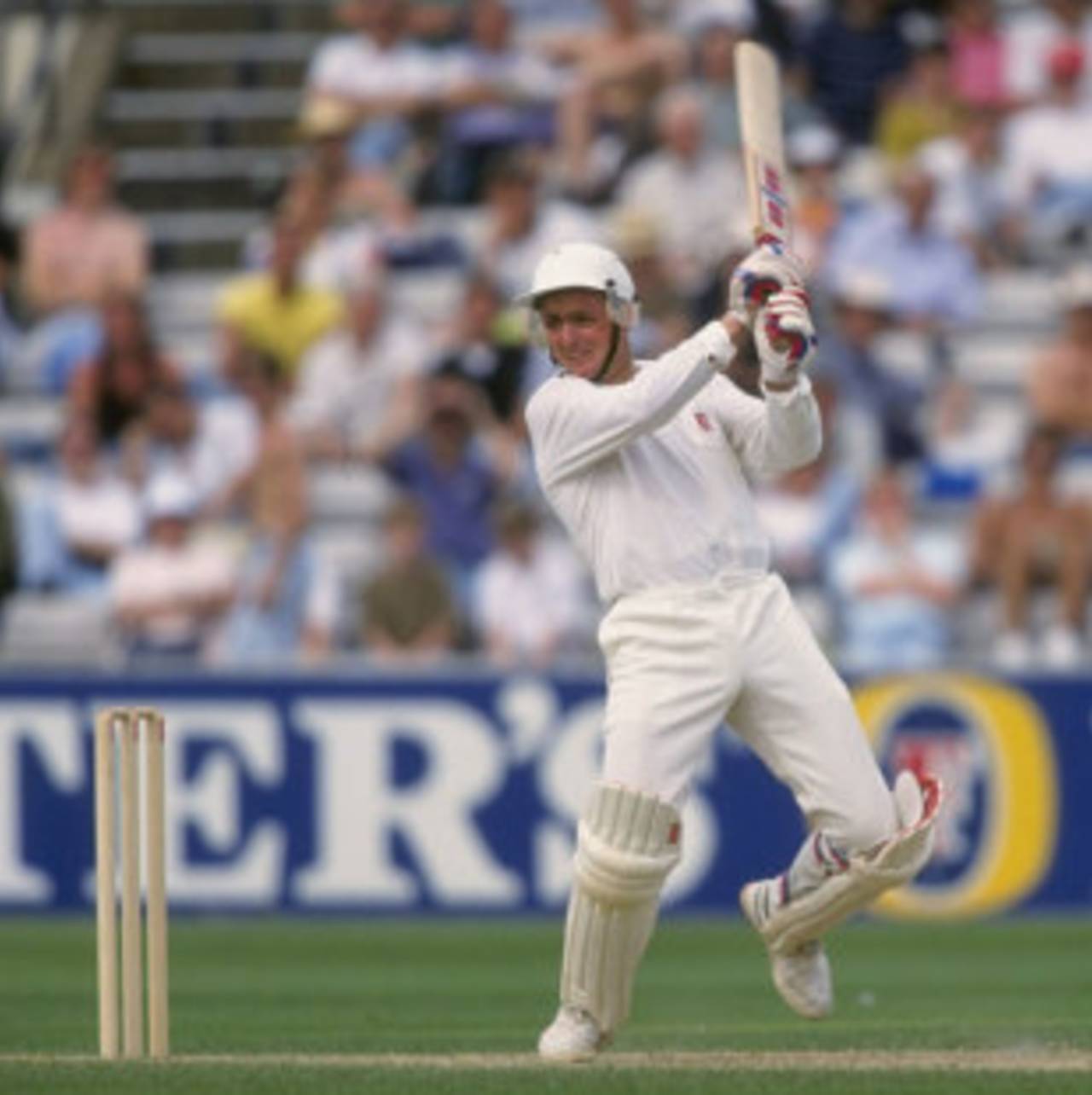 John Stephenson plays a cut shot, England v Australia, 6th Test, The Oval