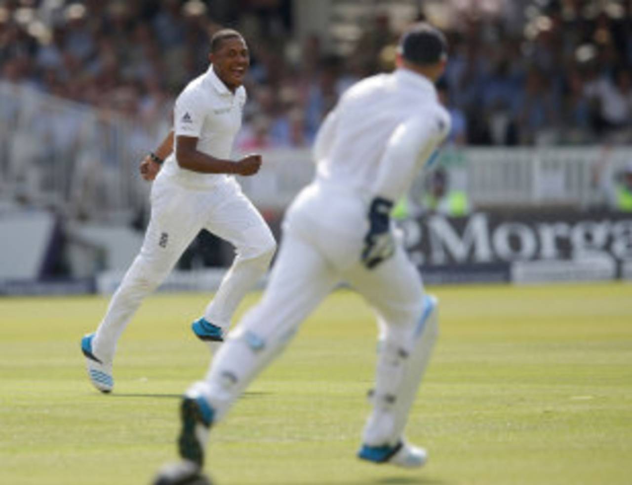 Chris Jordan took a wicket with his third ball in Tests, England v Sri Lanka, 1st Investec Test, Lord's, 2nd day, June 13, 2014
