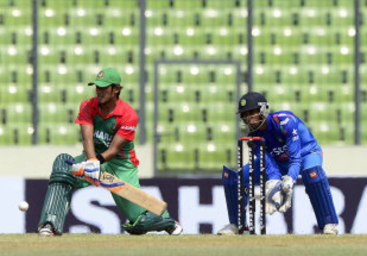 While he found success with unorthodox shots like the reverse sweep, Anamul Haque also needs to work on his ability to turn the strike over&nbsp;&nbsp;&bull;&nbsp;&nbsp;AFP