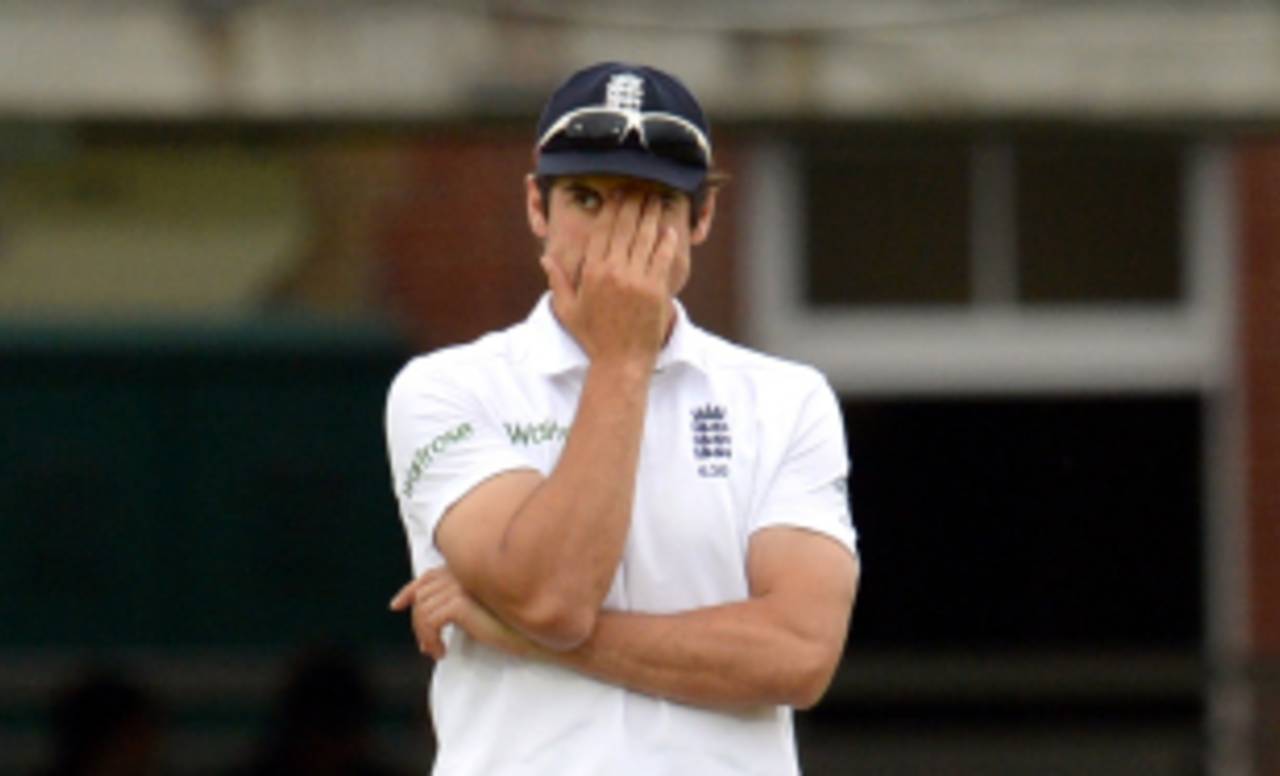 Alastair Cook ponders how to get another wicket, England v Sri Lanka, 1st Investec Test, Lord's, 5th day, June 16, 2014