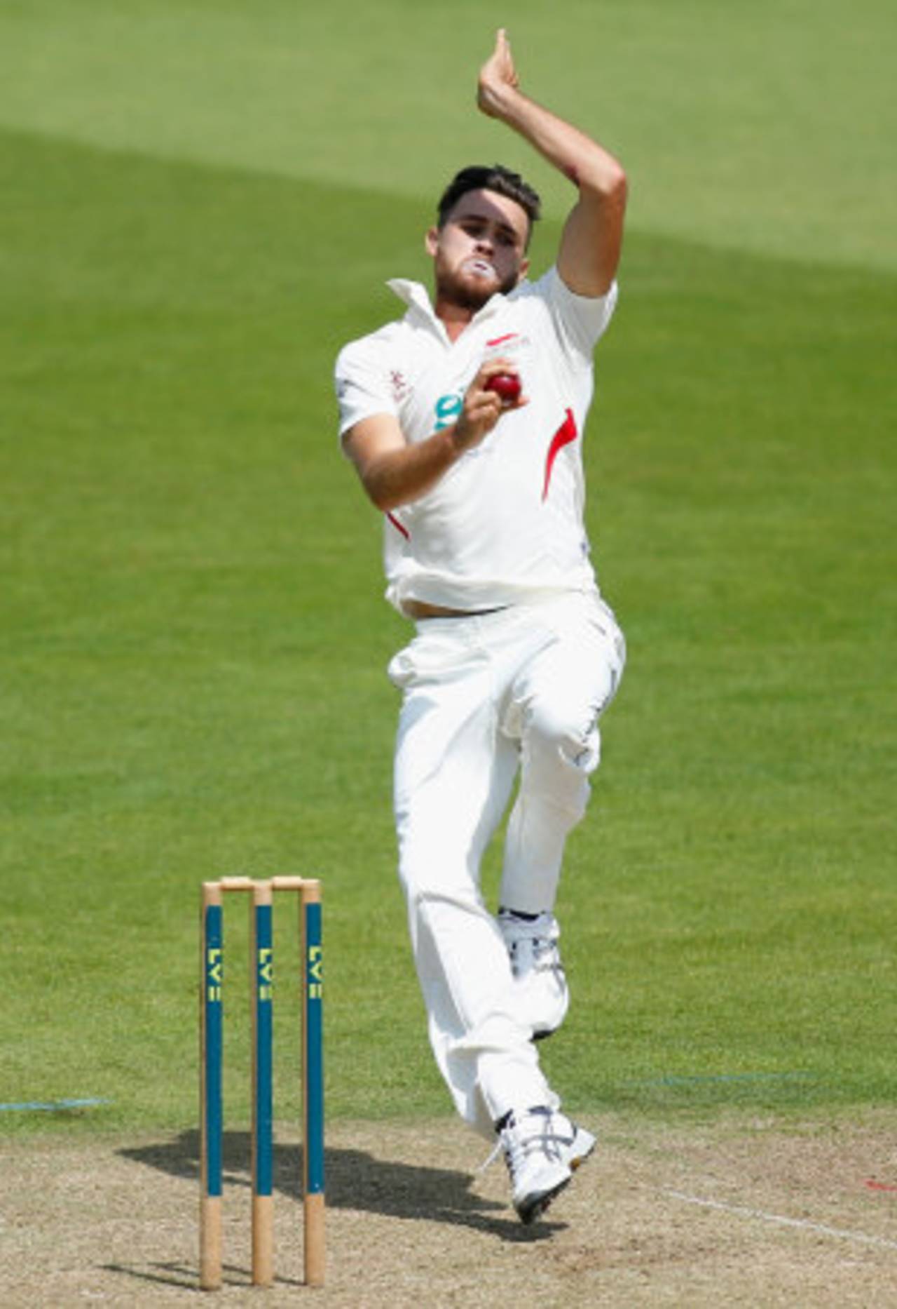 Nathan Buck took the opening wicket, Surrey v Leicestershire, County Championship Division Two, The Oval, 1st day, June 22, 2014