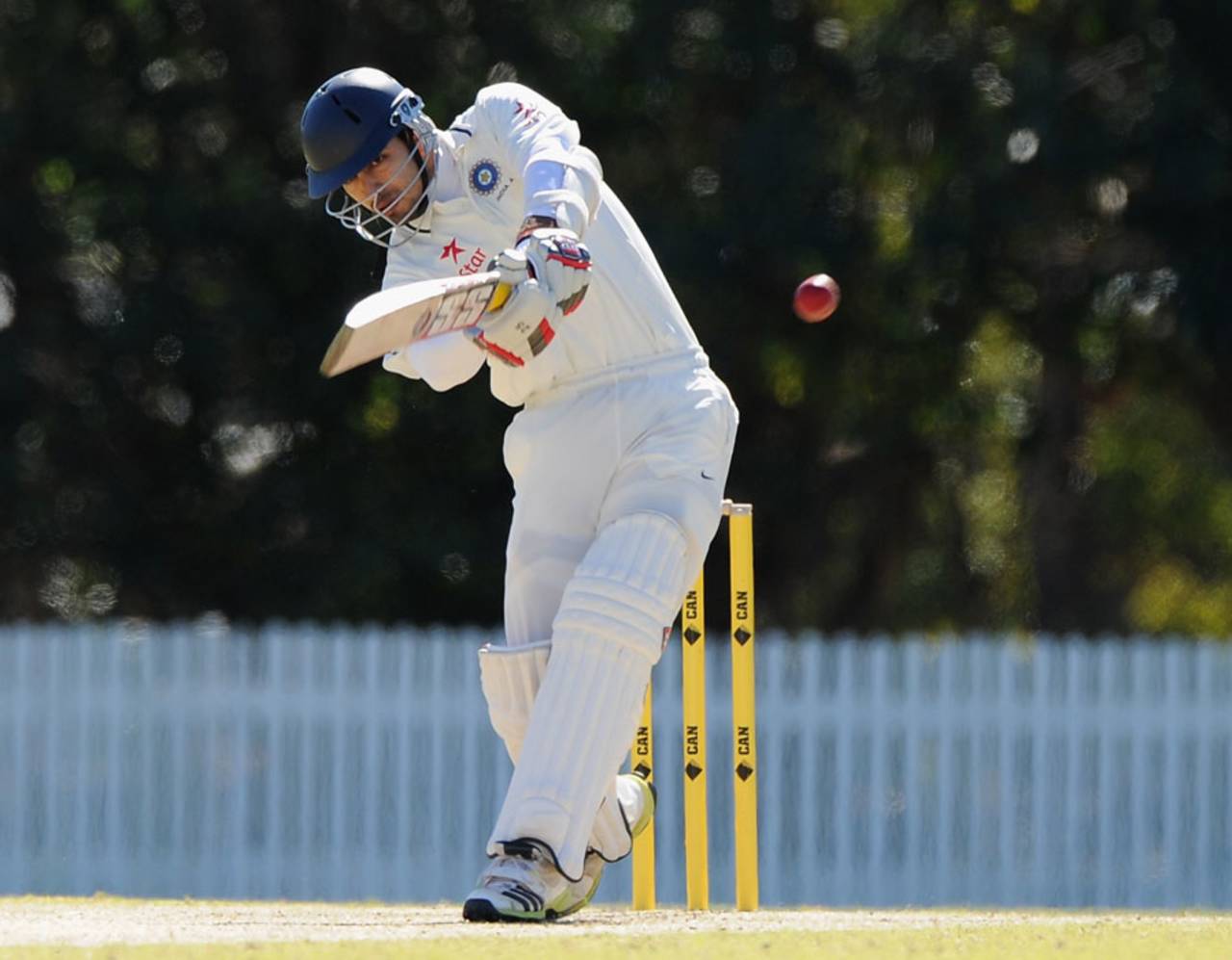 Naman Ojha plays to the leg side, Australia A v India A, 1st unofficial Test, Brisbane, 2nd day, July 7, 2014