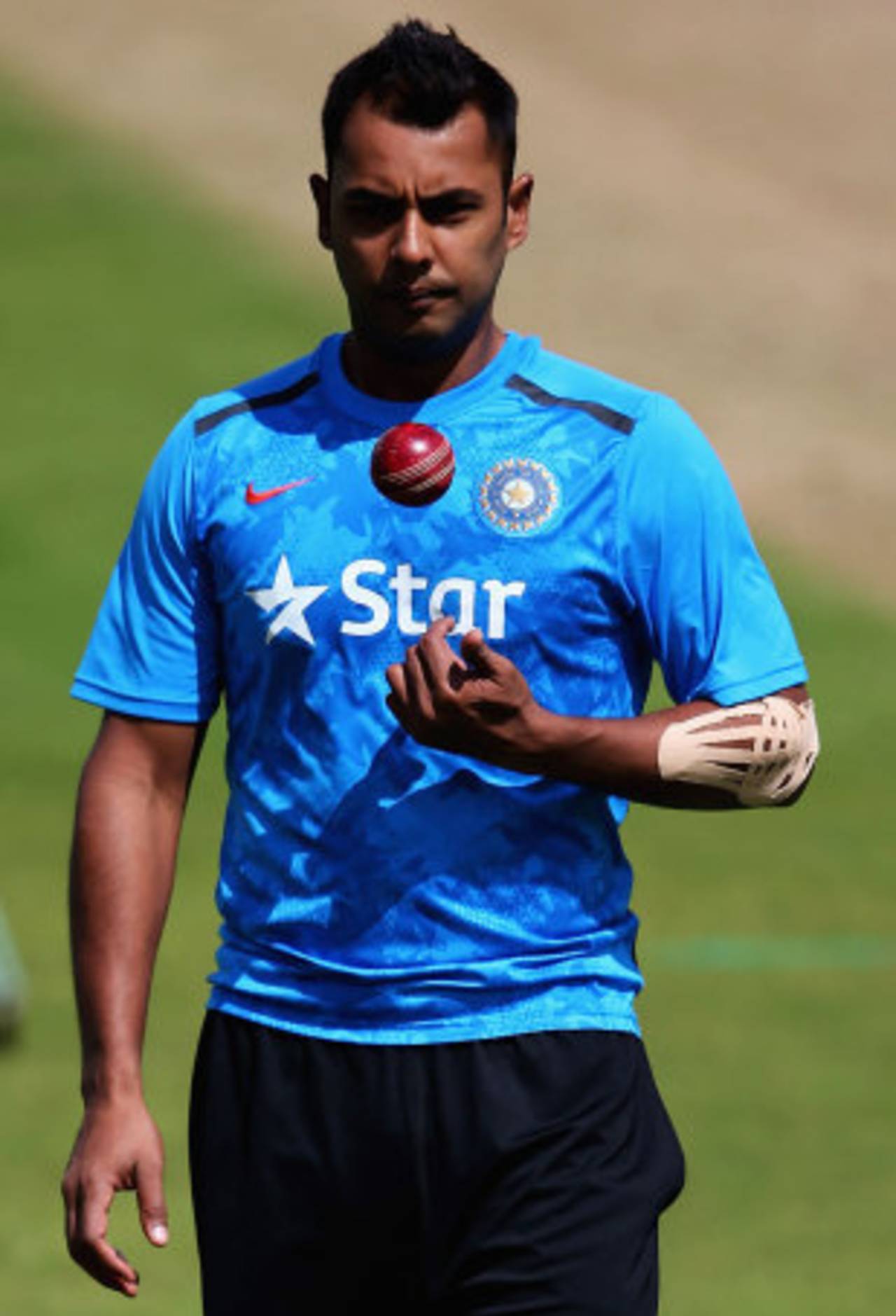 Stuart Binny bowls at the nets ahead of the Trent Bridge Test, Trent Bridge, July 7, 2014