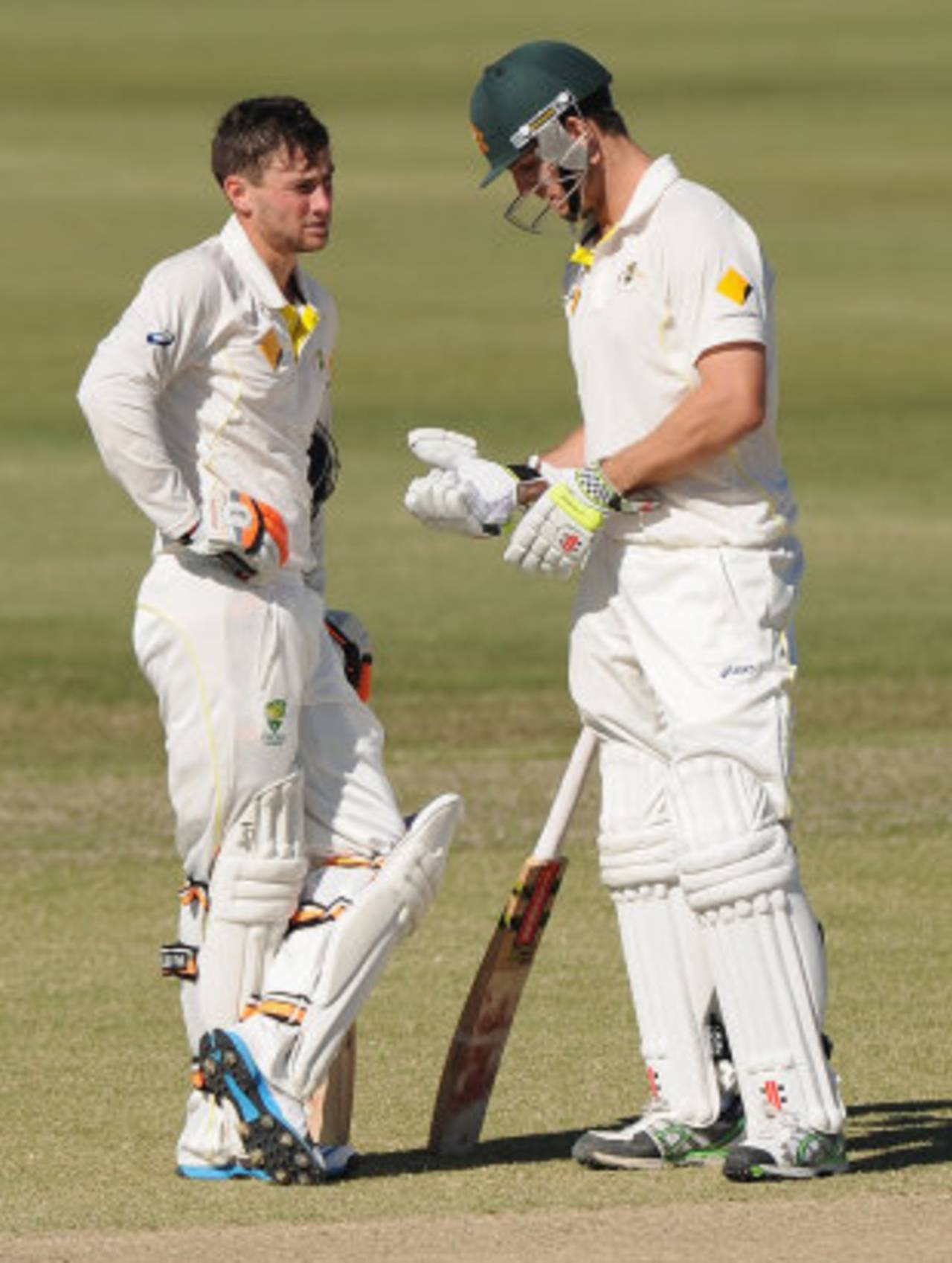 Sam Whiteman (left) had shared a record 371-run stand with Mitchell Marsh in the first four-day game against India A&nbsp;&nbsp;&bull;&nbsp;&nbsp;Getty Images