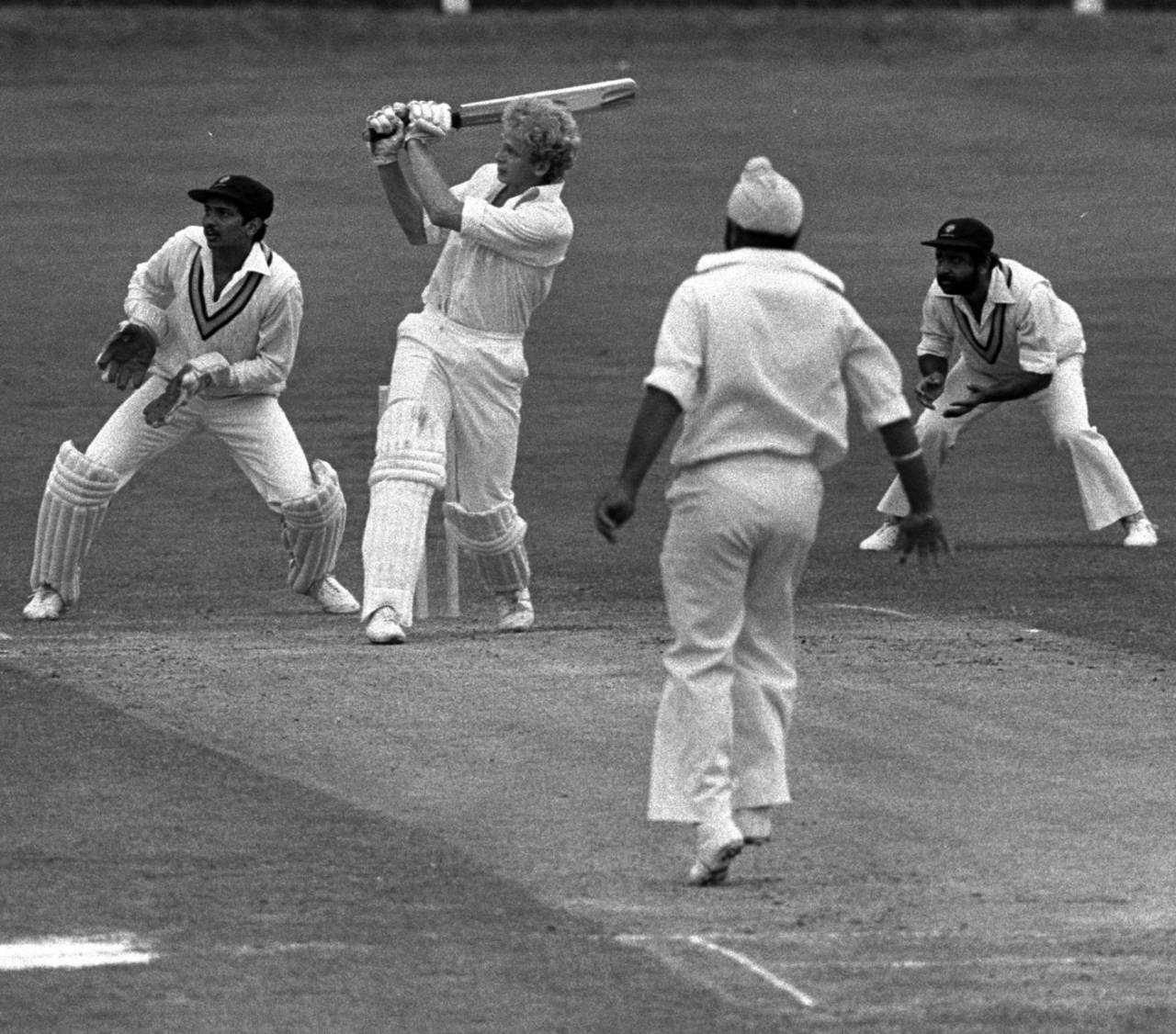 David Gower pulls Bishen Bedi , England v India, 2nd Test, Lord's, 3rd day, August 4, 1979