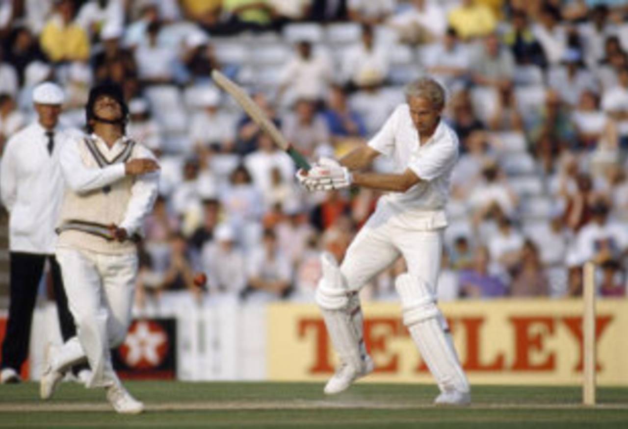 David Gower on the attack during his 157*, England v India, 3rd Test, The Oval,  August 28, 1990
