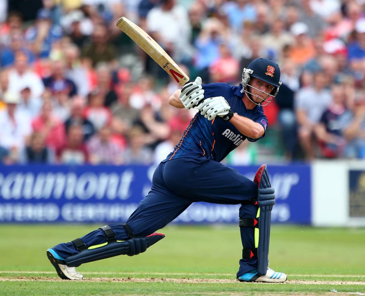 Tom Westley reverse-sweeps on his way to a hundred, Essex v Kent, NatWest T20 Blast, Colchester, July 12, 2014