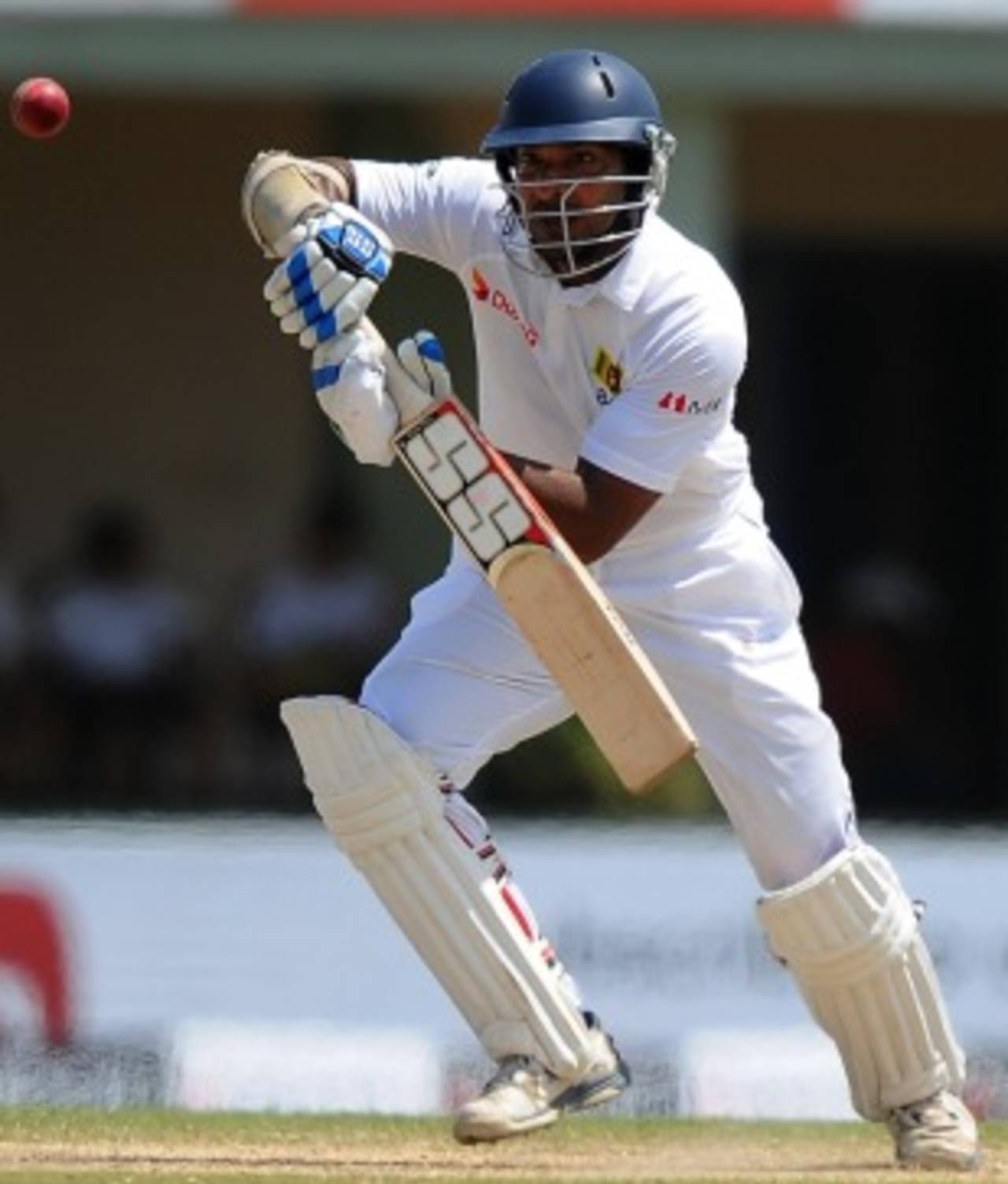 Kumar Sangakkara plays on the off side, Sri Lanka v South Africa, 1st Test, Galle, 3rd day, July 18, 2014