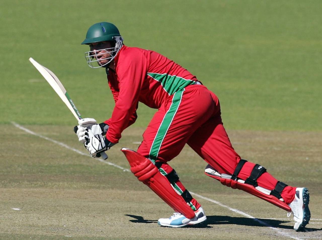 Brendan Taylor works it away to the leg side, Zimbabwe v Afghanistan, 1st ODI, Bulawayo, July 18, 2014