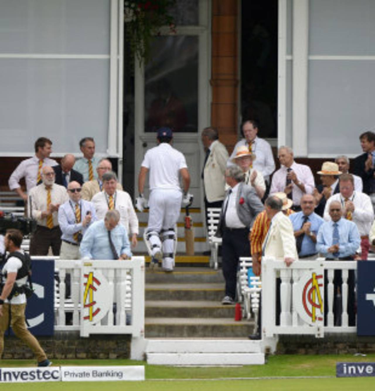 Alastair Cook headed off at Lord's after another failure with the bat&nbsp;&nbsp;&bull;&nbsp;&nbsp;Getty Images