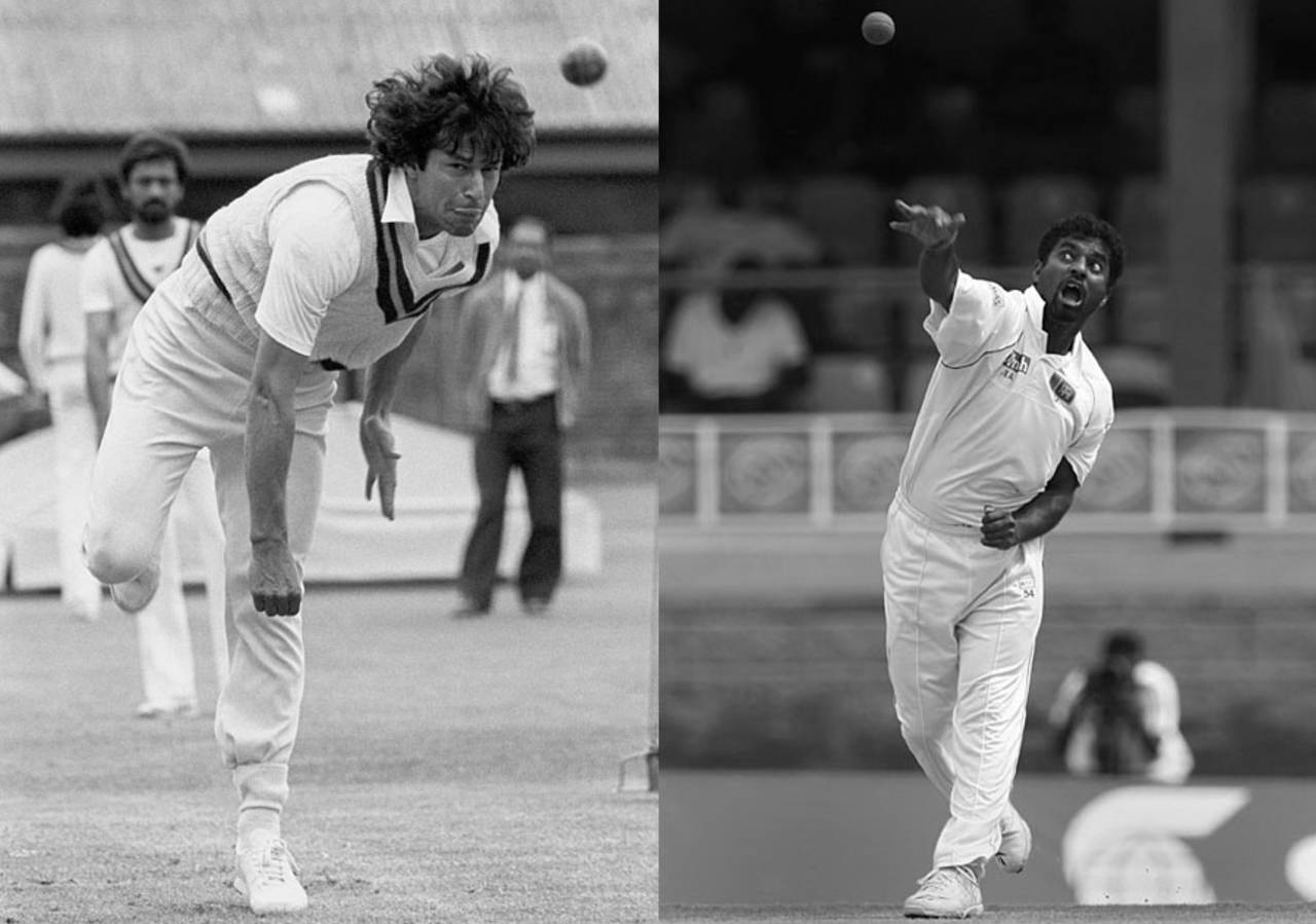 Muttiah Muralitharan got more wickets and Imran Khan averaged better during their peak years than Sydney Barnes - considered the best bowler by his contemporaries - did in his best years&nbsp;&nbsp;&bull;&nbsp;&nbsp;PA Photos/AFP