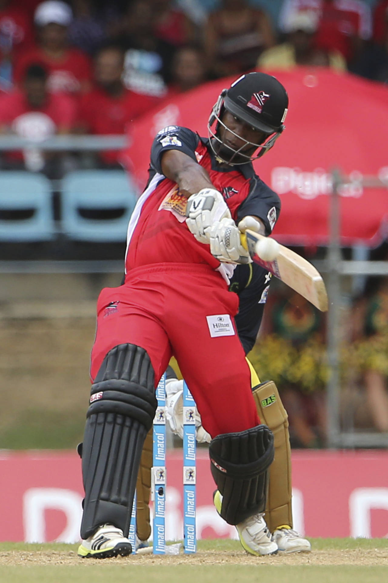Evin Lewis hit eight sixes on his way to 72, Trinidad & Tobago Red Steel v Jamaica Tallawahs, CPL 2014, Port of Spain, July 26, 2014
