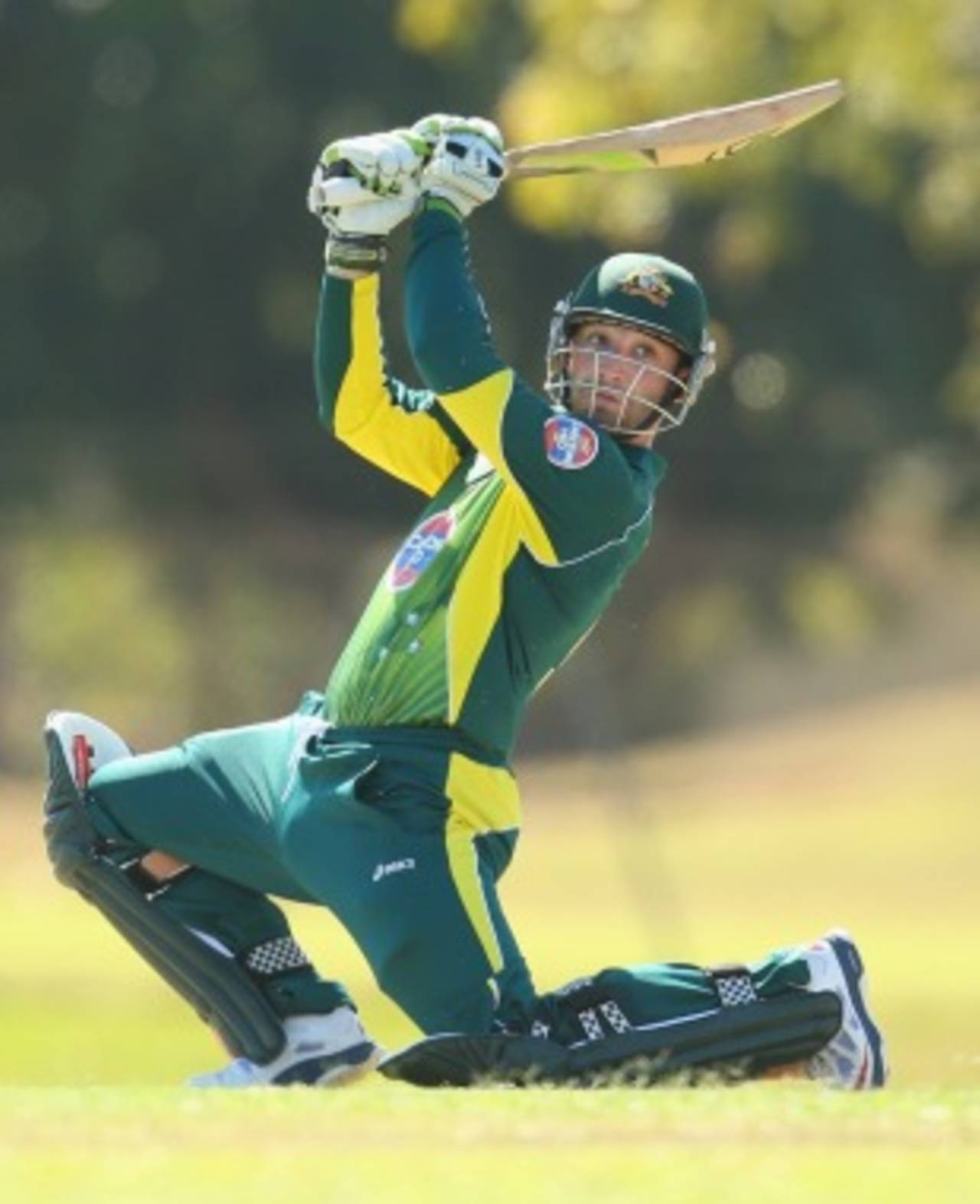 Phillip Hughes slashes over the top, Australia A v India A, Quadrangular A-Team One-Day Series, Darwin, July 20, 2014