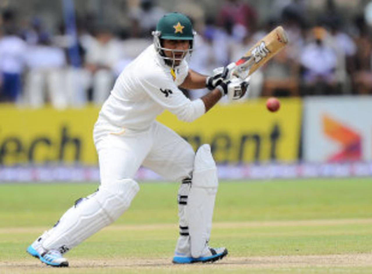 Sarfraz Ahmed made his second Test half-century, Sri Lanka v Pakistan, 1st Test, Galle, 2nd day, August 7, 2014