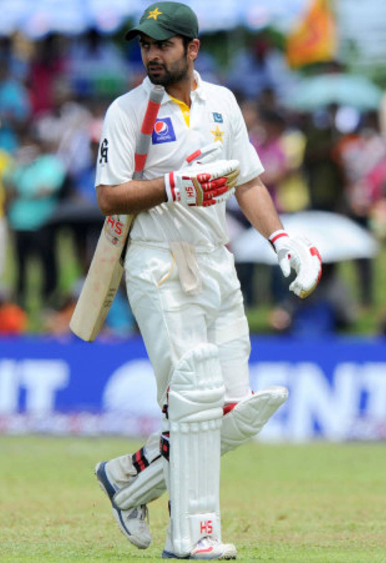 Ahmed Shehzad walks off after being lbw for 16, Sri Lanka v Pakistan, 1st Test, Galle, 5th day, August 10, 2014