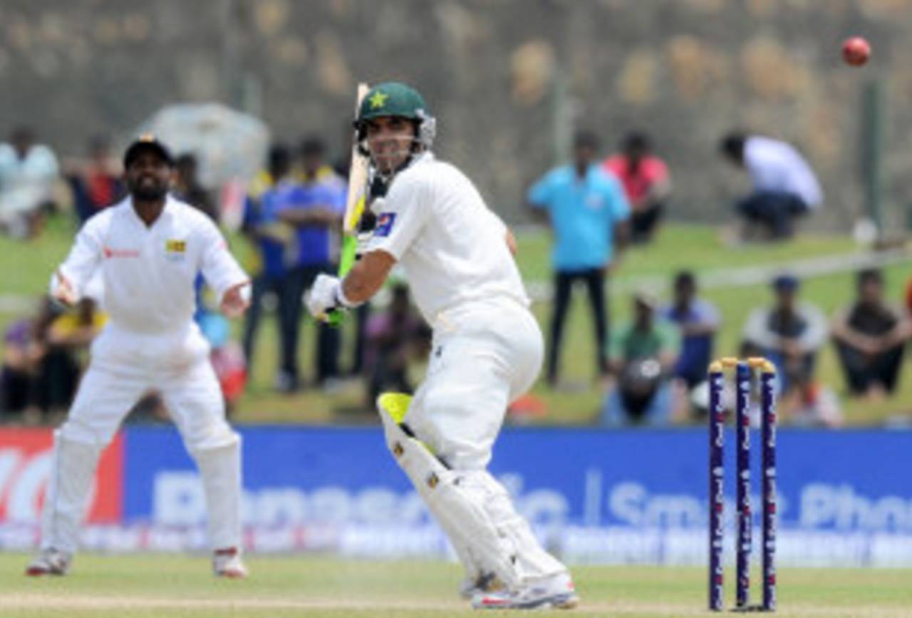Misbah-ul-Haq helped Pakistan wiped out the deficit, Sri Lanka v Pakistan, 1st Test, Galle, 5th day, August 10, 2014