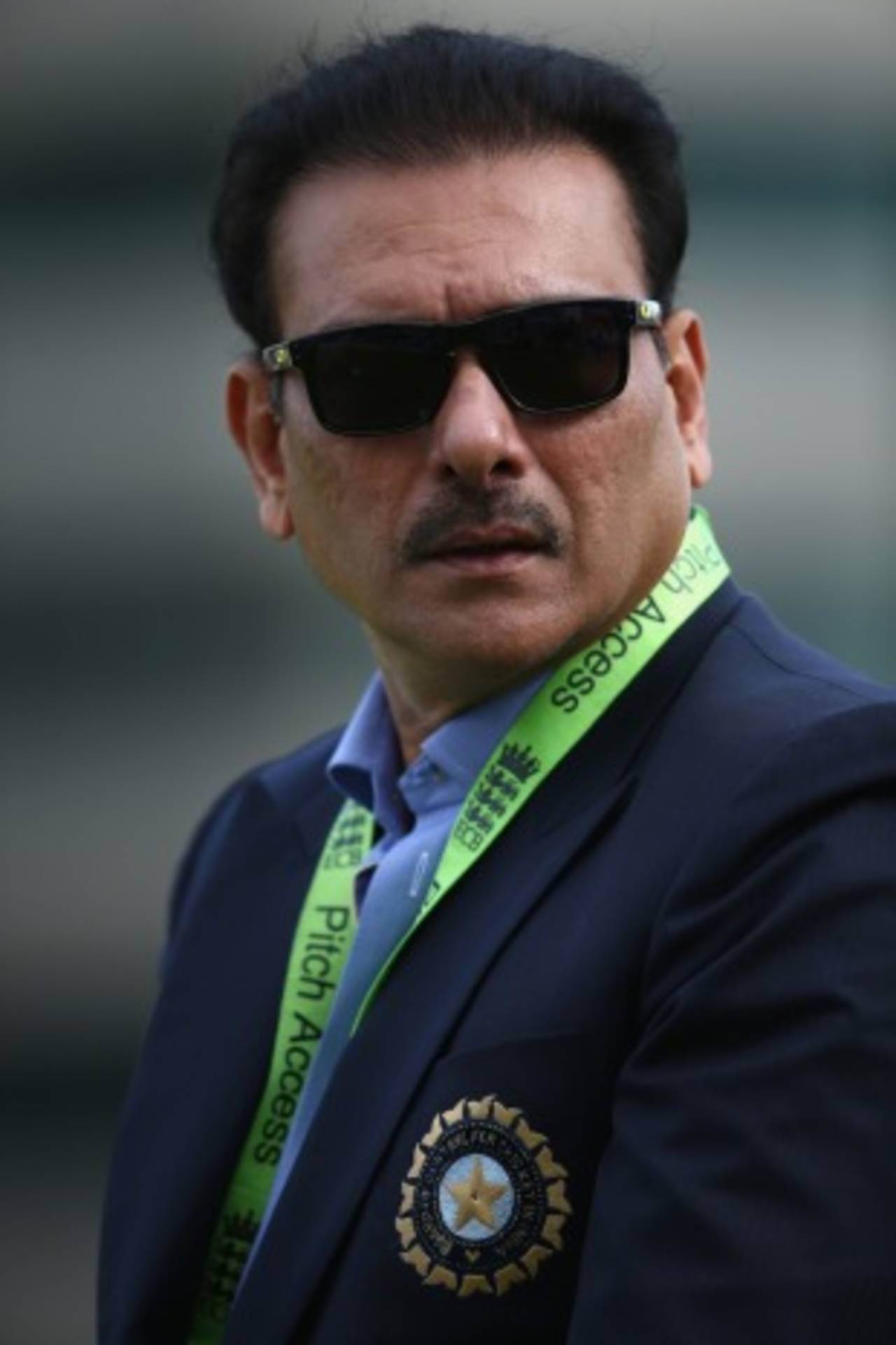 Ravi Shastri on the field ahead of the start of play, England v India, 3rd ODI, Trent Bridge, August 30, 2014