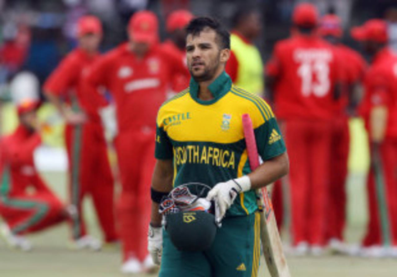 JP Duminy compiled an important half-century, Zimbabwe v South Africa, tri-series, Harare, September 4, 2014