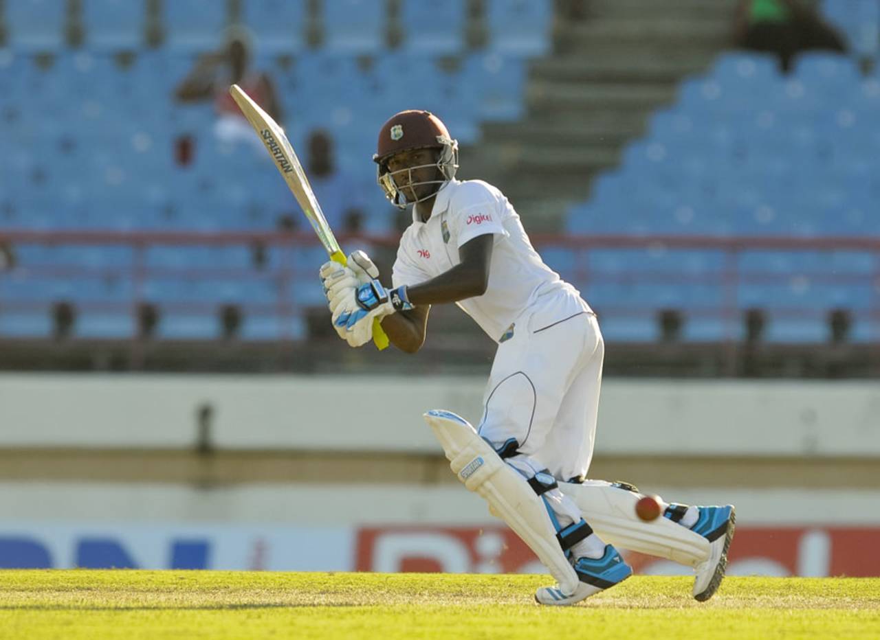 Jermaine Blackwood targets the leg side, West Indies v Bangladesh, 2nd Test, St. Lucia, 3rd day, September 15, 2014