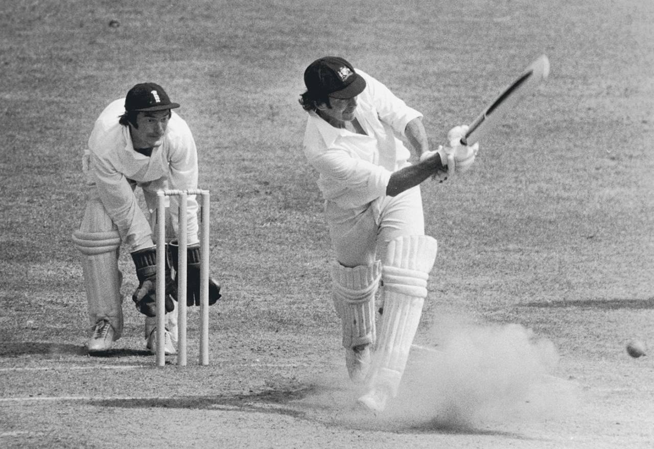 Alan Knott watches as Ian Chappell plays it to the leg side, England v Australia, 2nd Test, Lord's, August 5, 1975