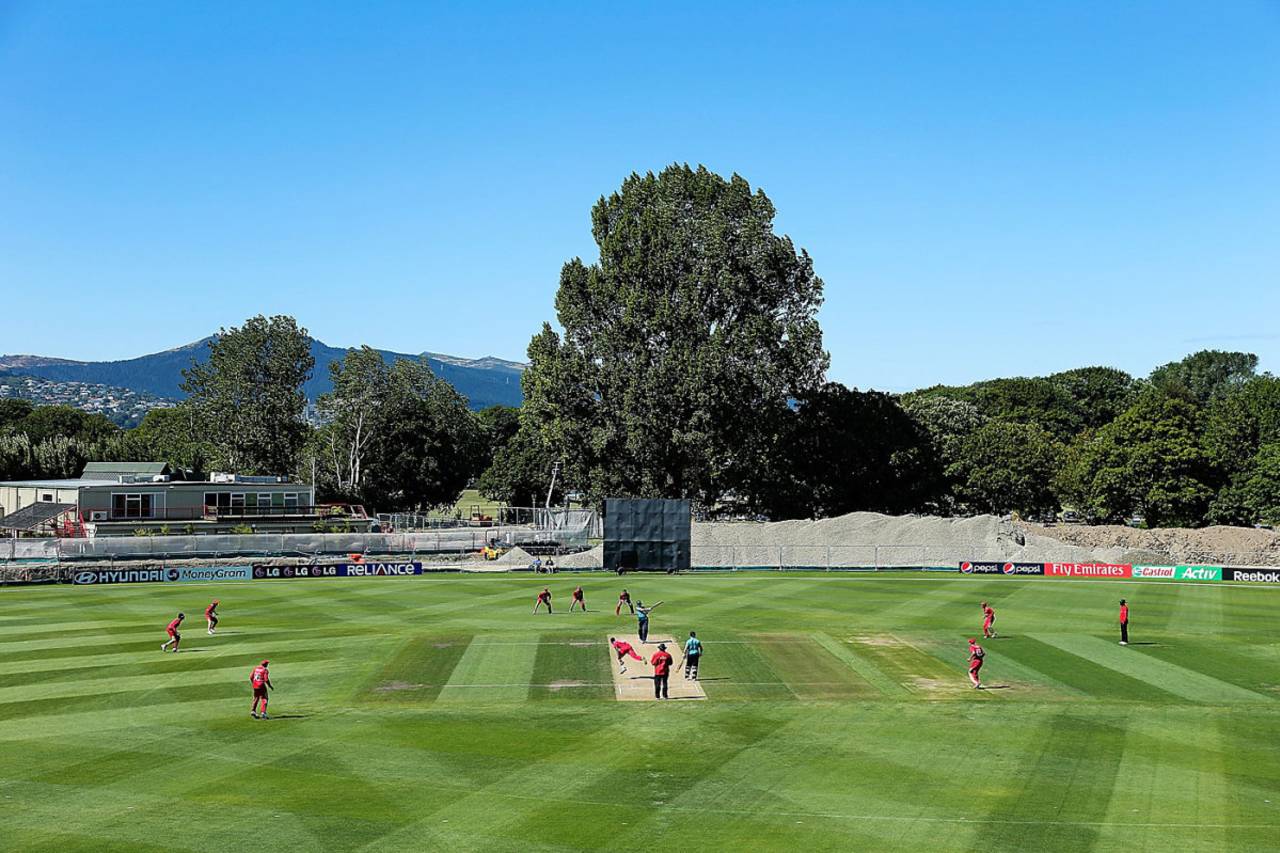 Overview of Hagley Oval, Christchurch, January 23, 2014