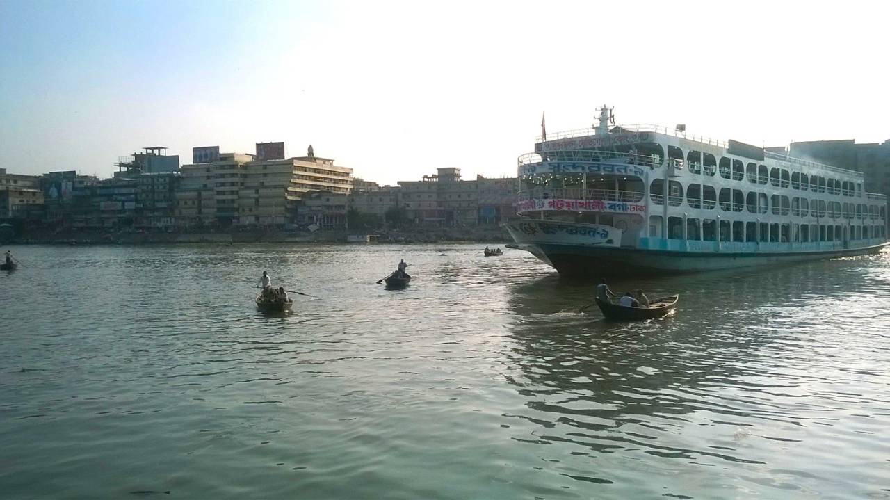 A ferry across the river Padma, Sadarghat, Bangladesh, October 2014