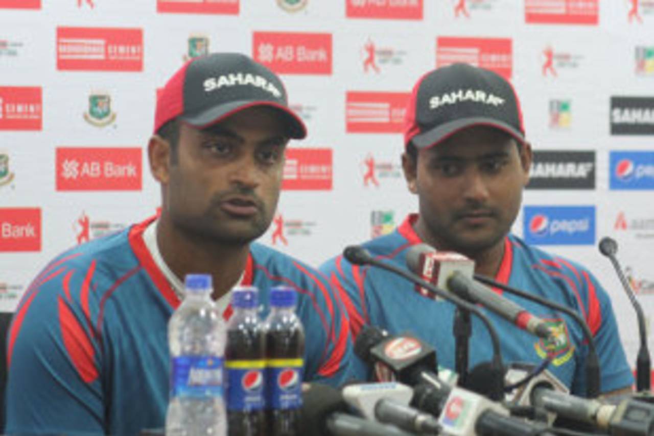 Tamim Iqbal and Imrul Kayes discuss their record-breaking stand, Bangladesh v Zimbabwe, 3rd Test, 1st day, Chittagong, November 12, 2014