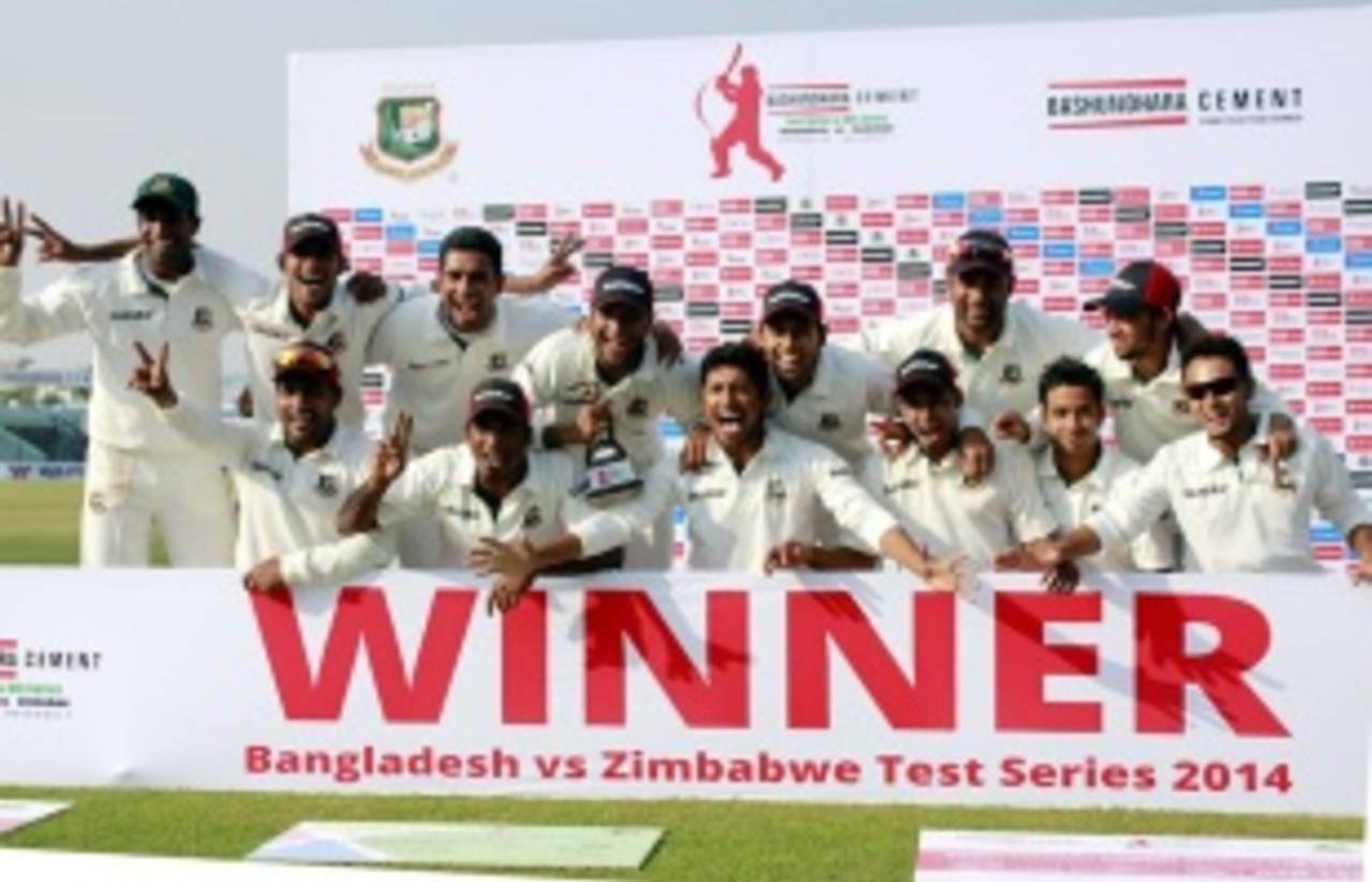 The victorious Bangladesh team after completing a 3-0 whitewash&nbsp;&nbsp;&bull;&nbsp;&nbsp;BCB
