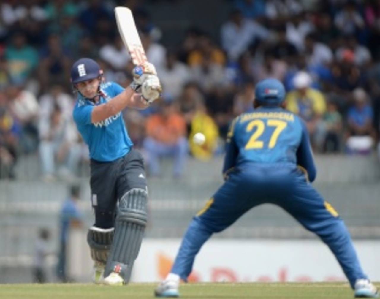 James Taylor drives on the off side, Sri Lanka v England, 4th ODI, Premadasa Stadium, Colombo, December 7, 2014