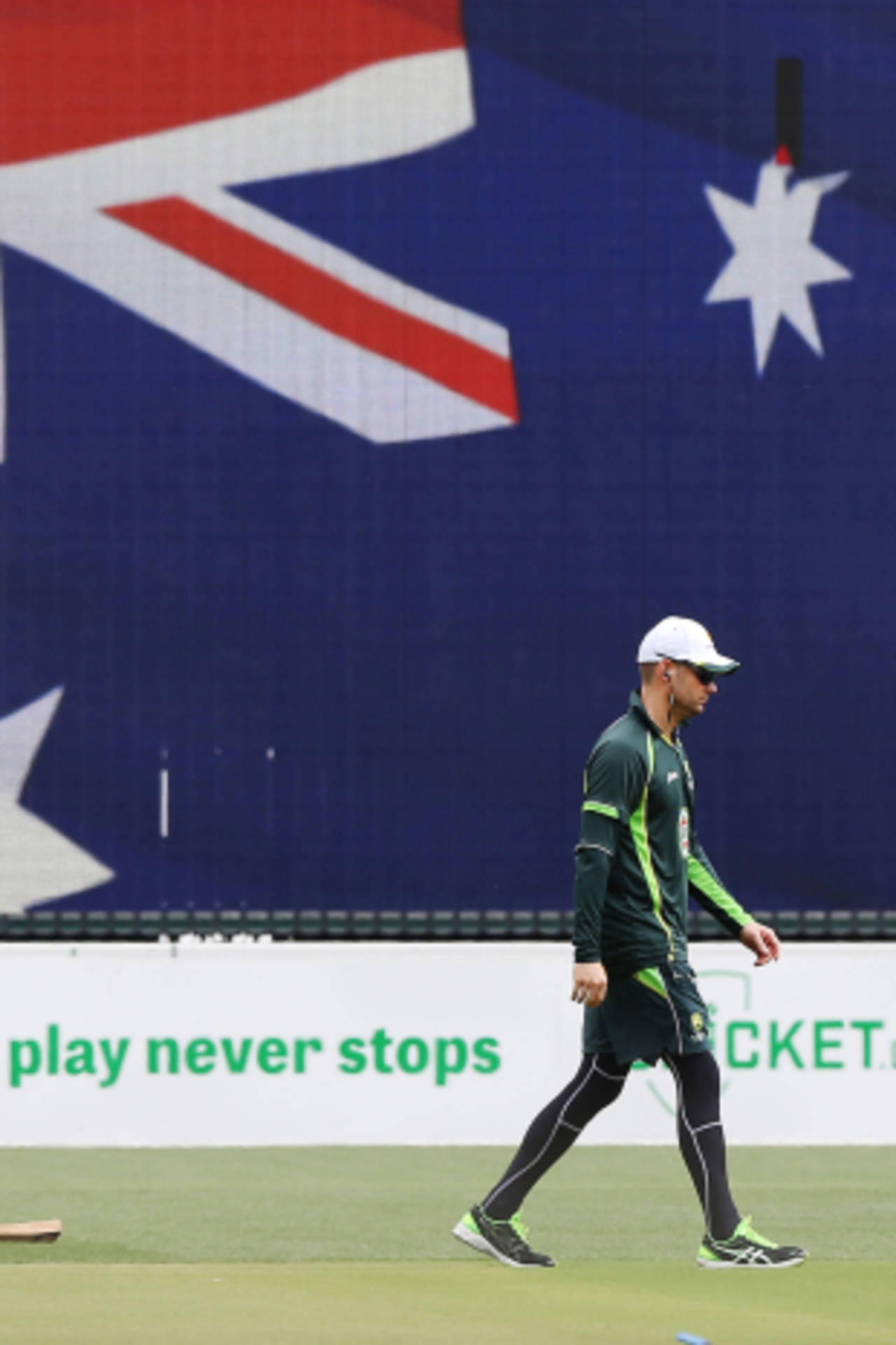 Michael Clarke at Australia's training session, Adelaide, December 8, 2014