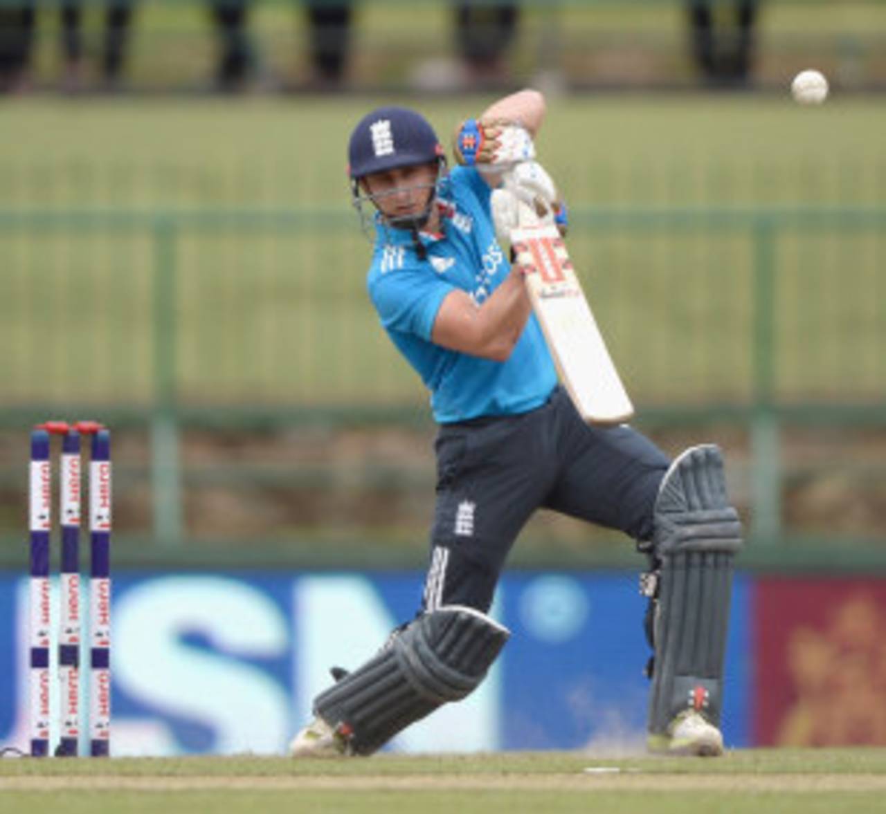 James Taylor drives through the covers, Sri Lanka v England, 5th ODI, Pallekele, December 11, 2014