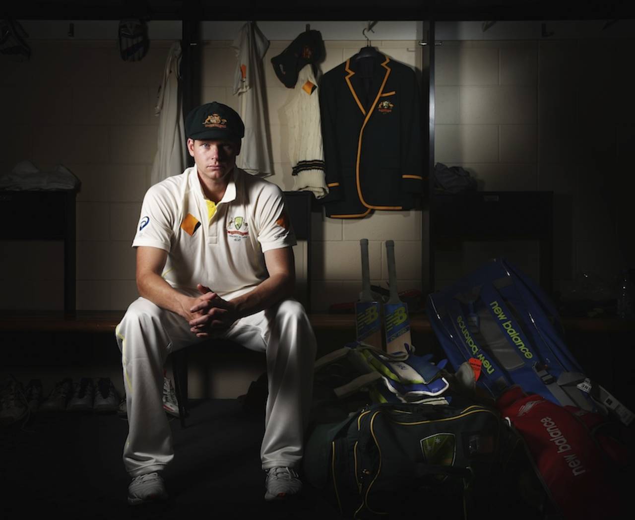 Steven Smith at a portrait session on the eve of his Test captaincy debut against India at the Gabba, Brisbane, December 16, 2014