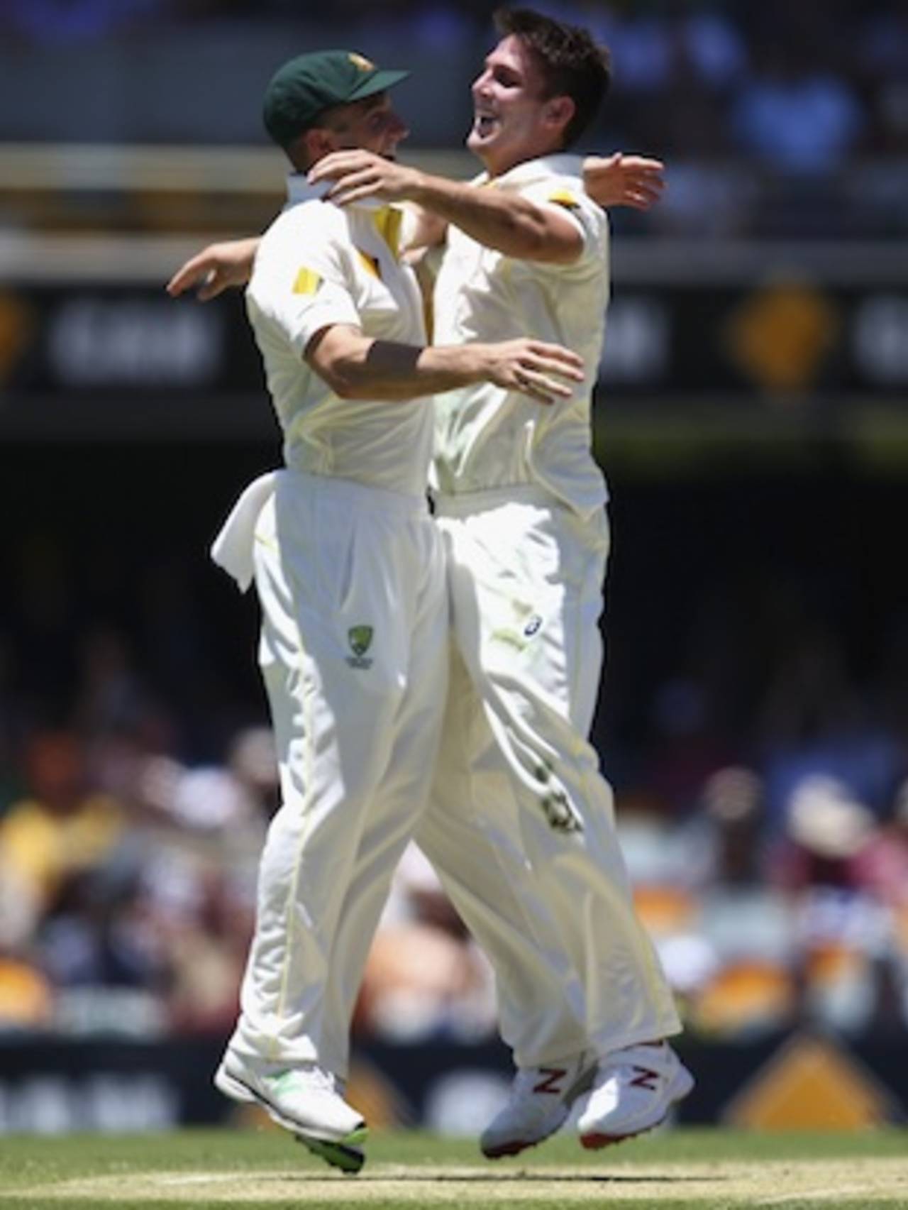 Mitchell Marsh (left) had to leave the field after completing his sixth over&nbsp;&nbsp;&bull;&nbsp;&nbsp;Getty Images