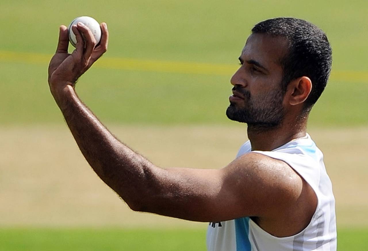 Irfan Pathan at a training session, Indore, December 7, 2011