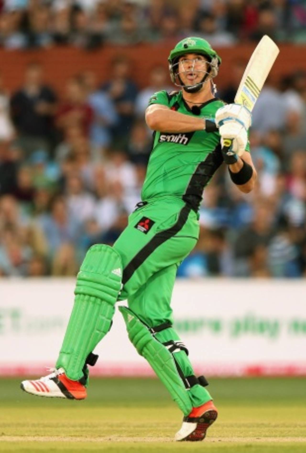Kevin Pietersen, batting with a helmet camera, struck a half-century, Adelaide Strikers v Melbourne Stars, Big Bash League, Adelaide December 18, 2014